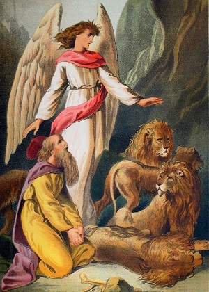 Daniel in the Lion's Den. Click to enlarge. See below for provenance.